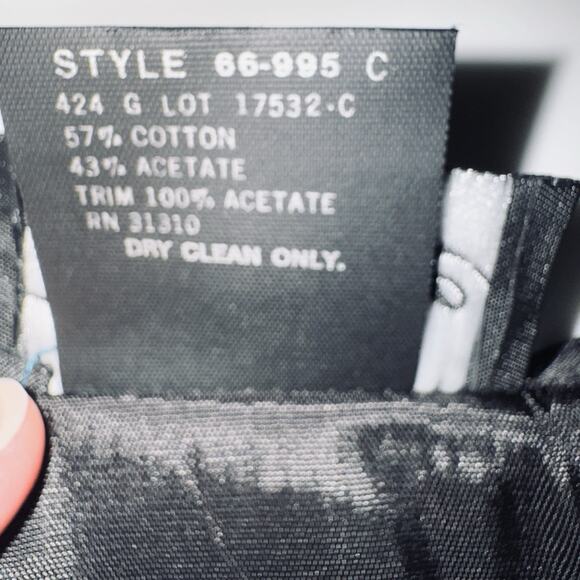 Vintage Ms Choice Women Small Green Black Floral Burnout Brocade Vest Tie Satin - Picture 5 of 5